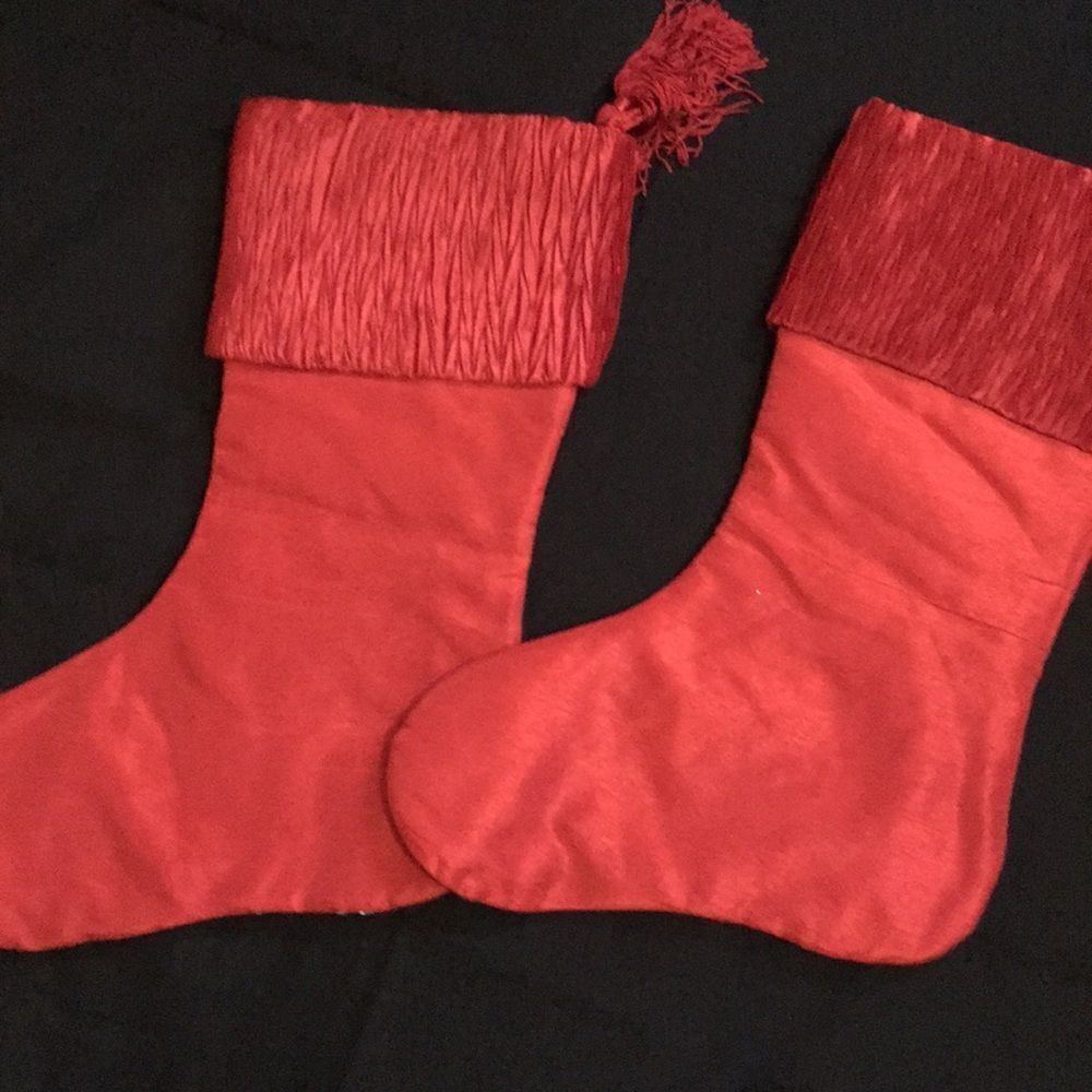 Set of 2 Red Stockings - Picture 4 of 12